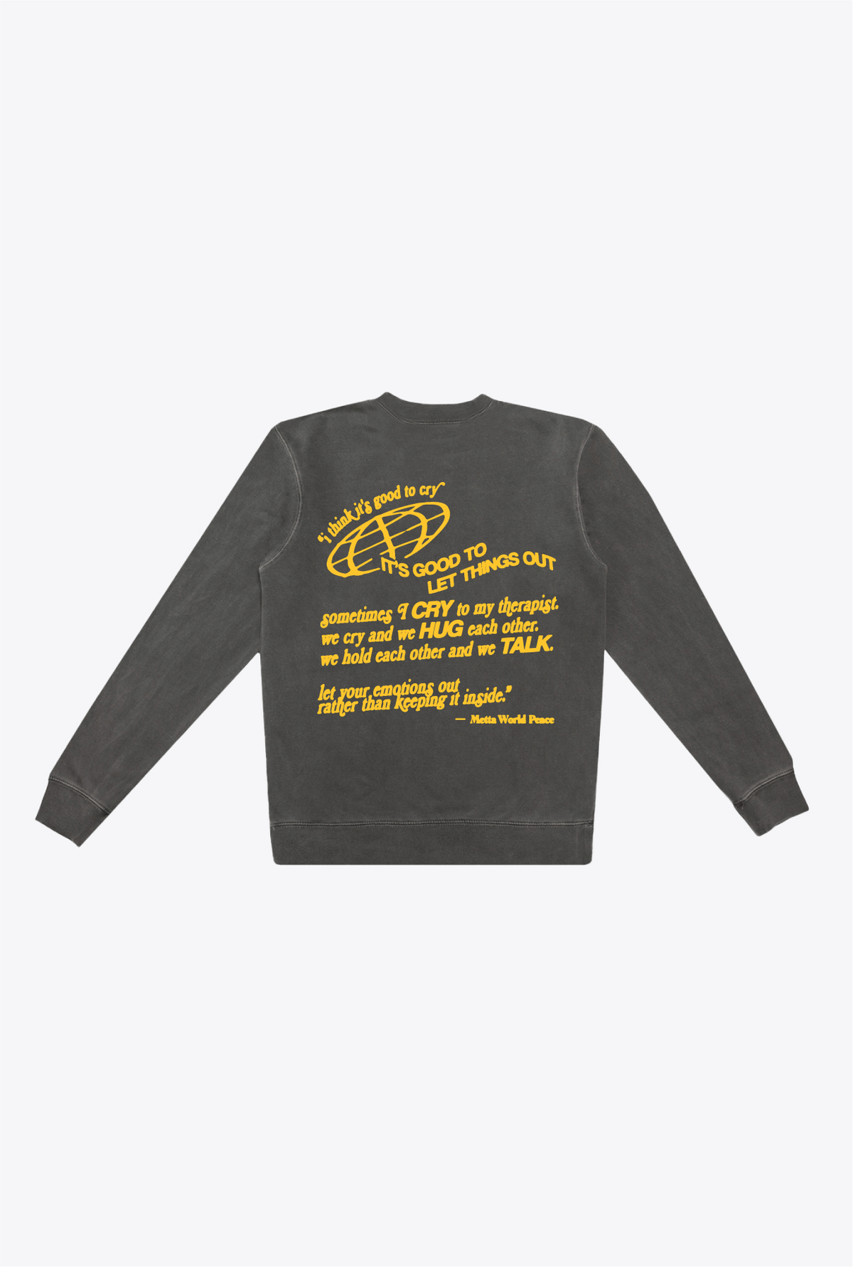 P/C x Metta World Peace Pigment Dye Crewneck - Black