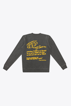 P/C x Metta World Peace Pigment Dye Crewneck - Black