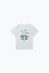 Make Peace, Not War Baby Tee - White