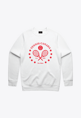 Tennis Canada Tennis Ball Crewneck- White 