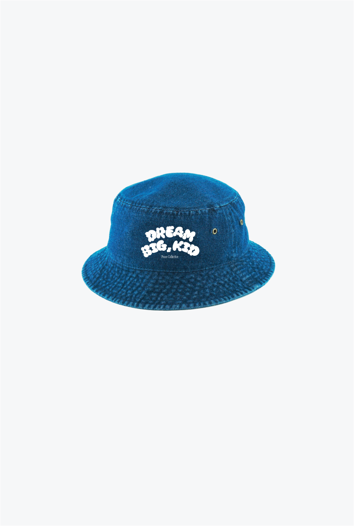 Dream Big, Kid Bucket Hat - Denim