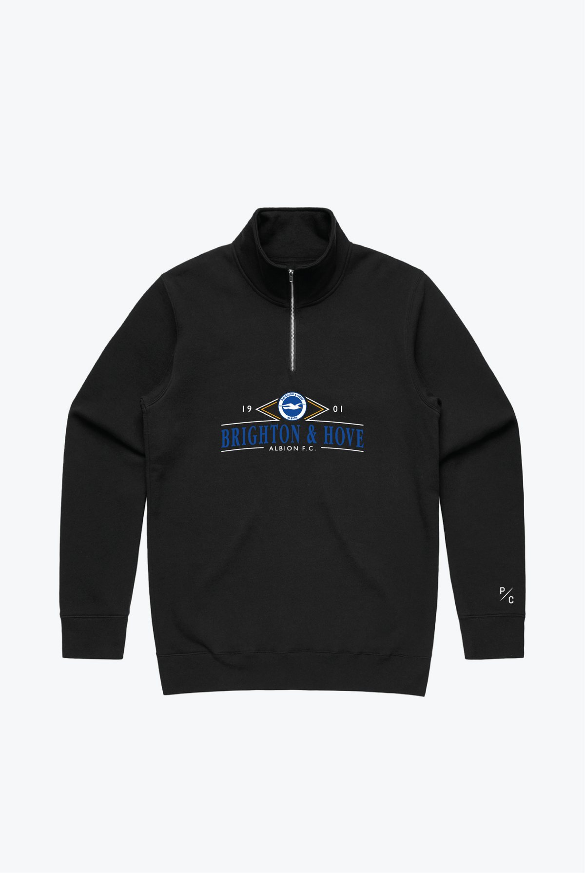 Brighton & Hove Albion F.C. Vintage Quarter Zip - Black