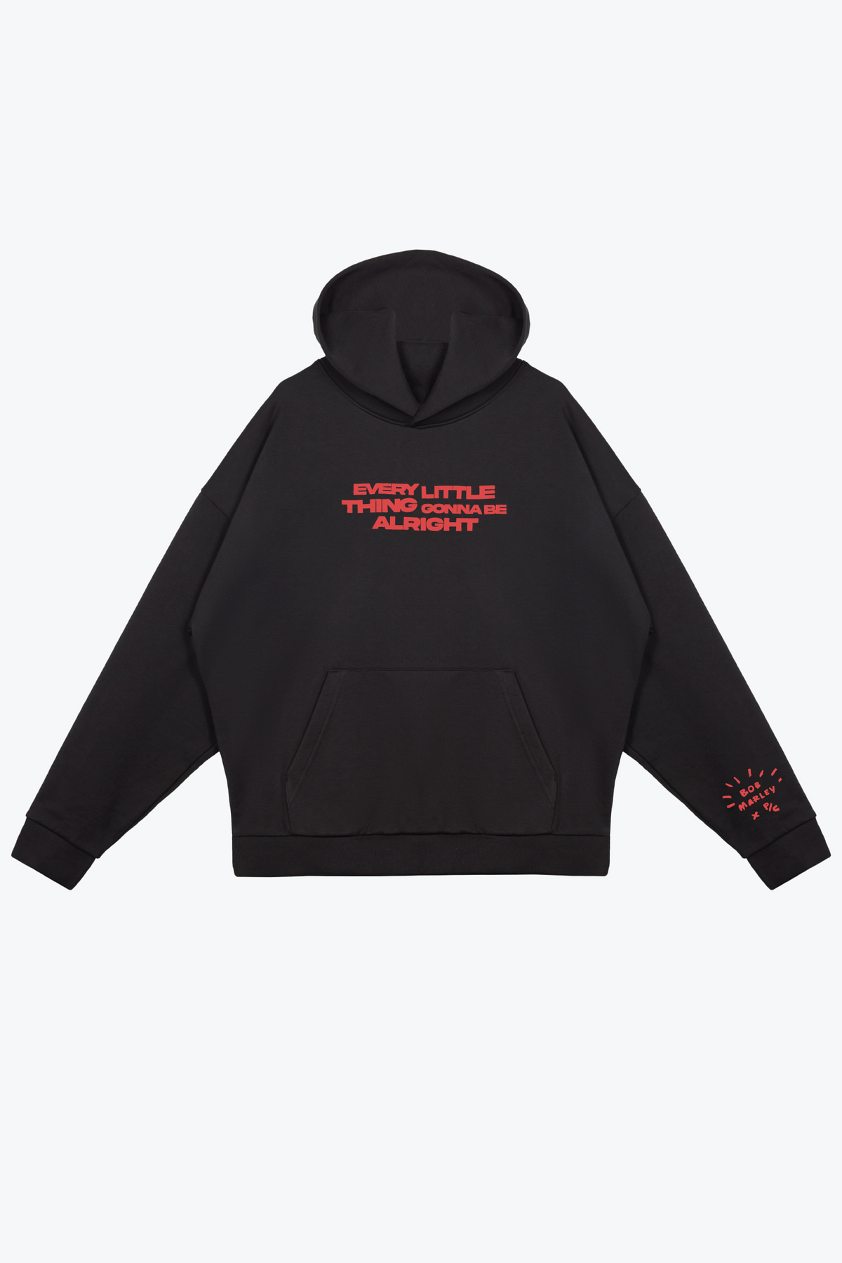 P/C x Bob Marley "Every Little Thing" Heavyweight Hoodie - Black