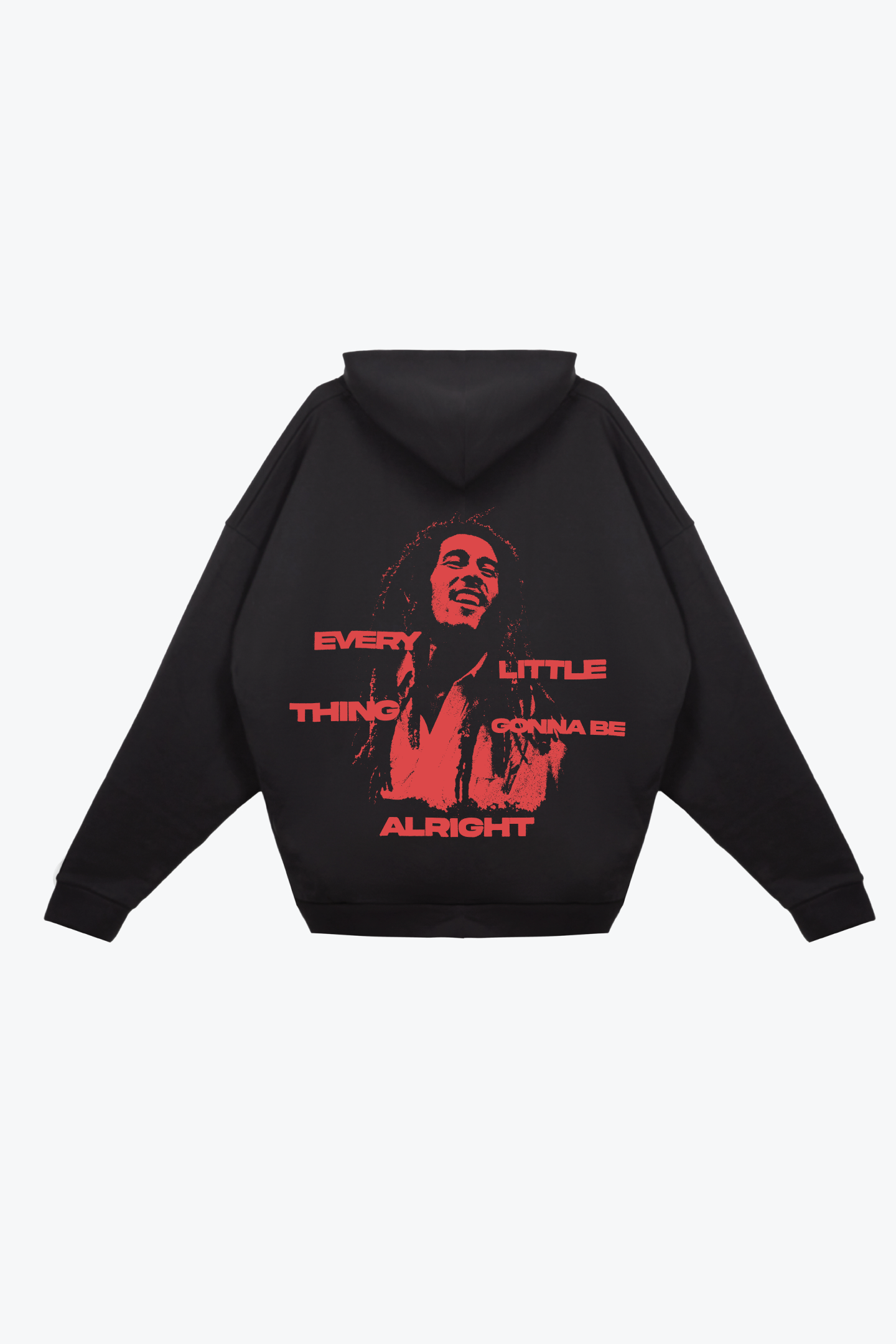 P/C x Bob Marley „Every Little Thing“ Schwerer Kapuzenpullover - Schwarz