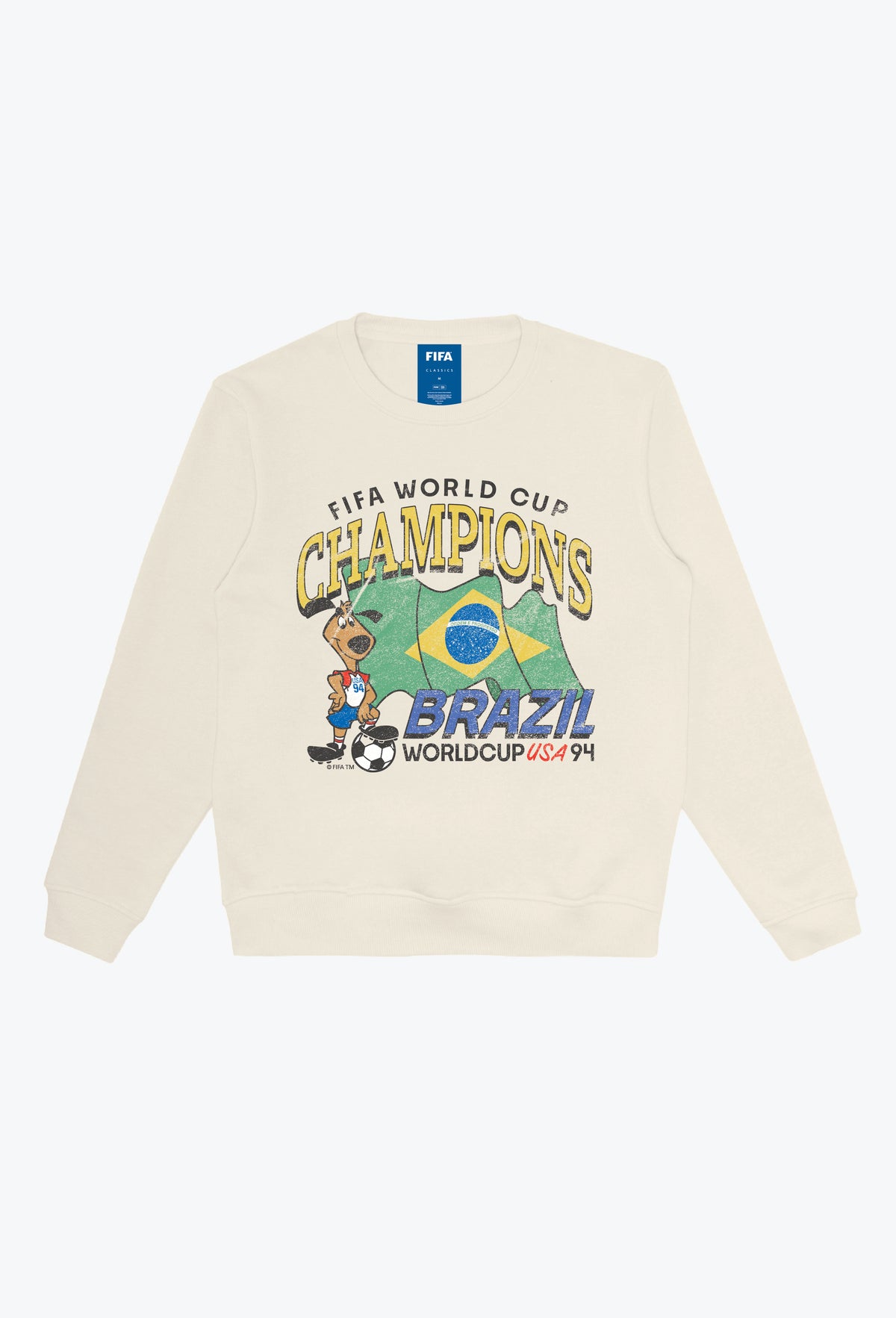 FIFA Brazil '94 World Cup Champions Heavyweight Crewneck - Ivory