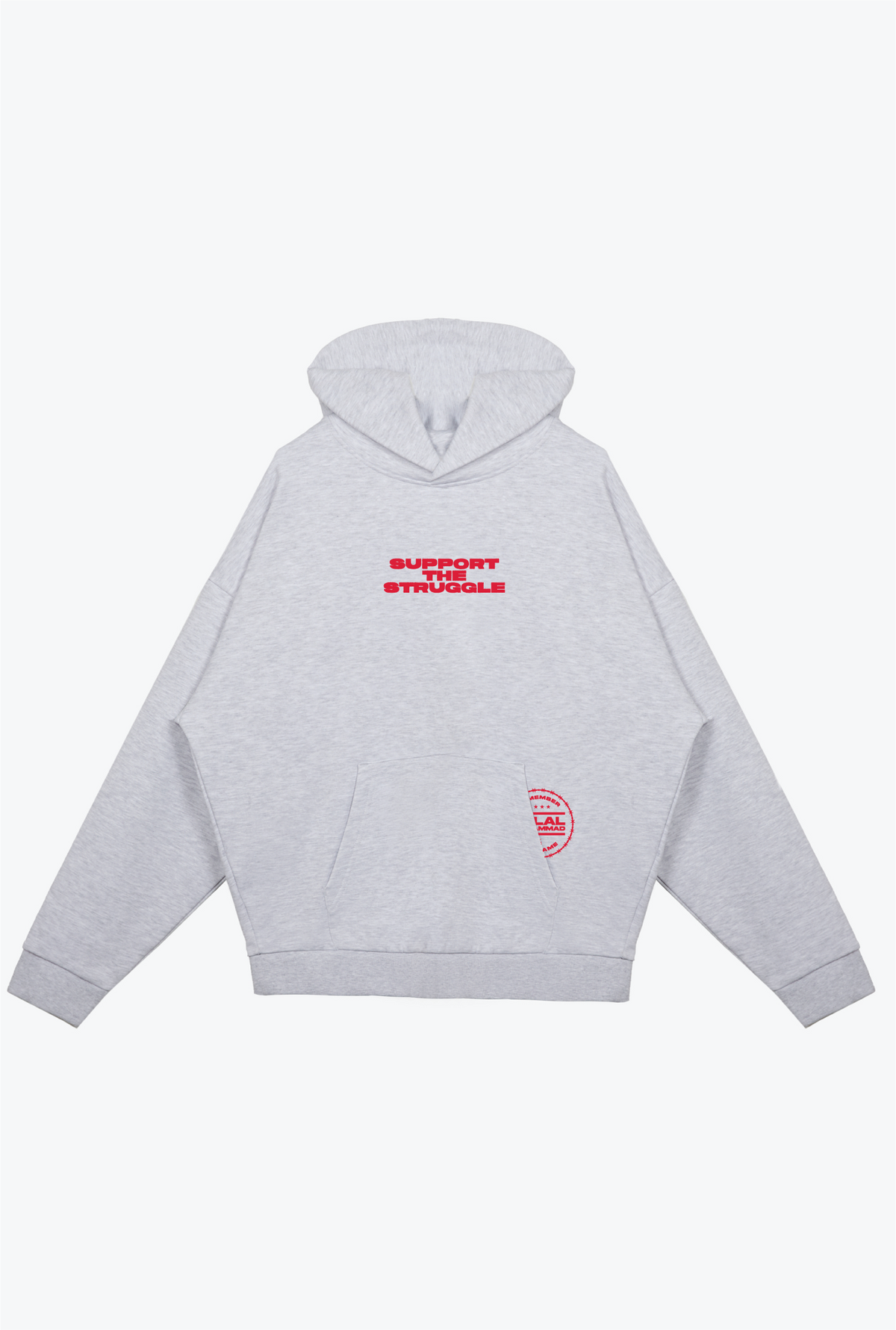 P/C x Belal Muhammad "Support the Struggle" Heavyweight Hoodie - Ash