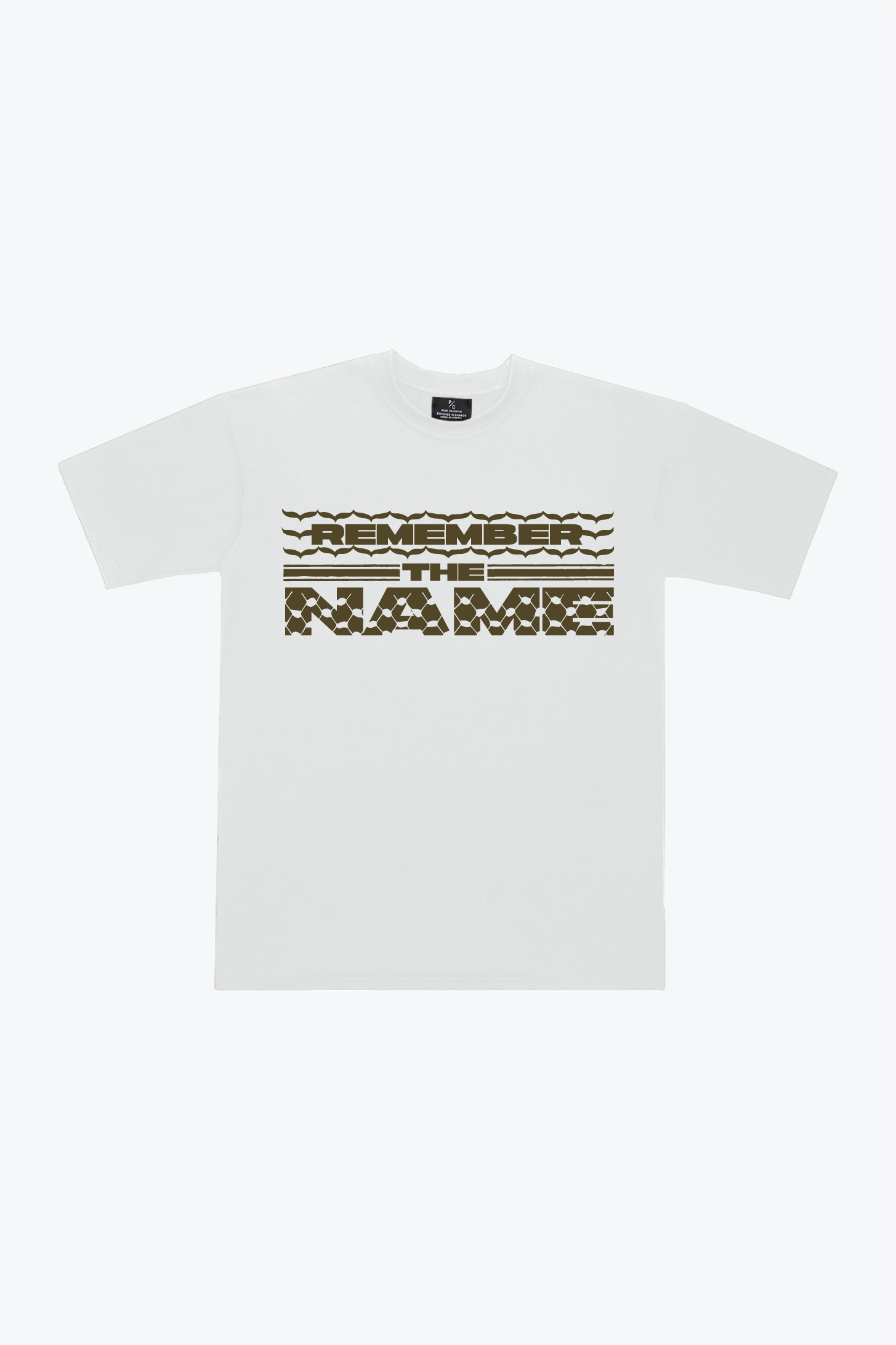 P/C x Belal Muhammad "Remember the Name" Keffiyeh Heavyweight T-Shirt - White