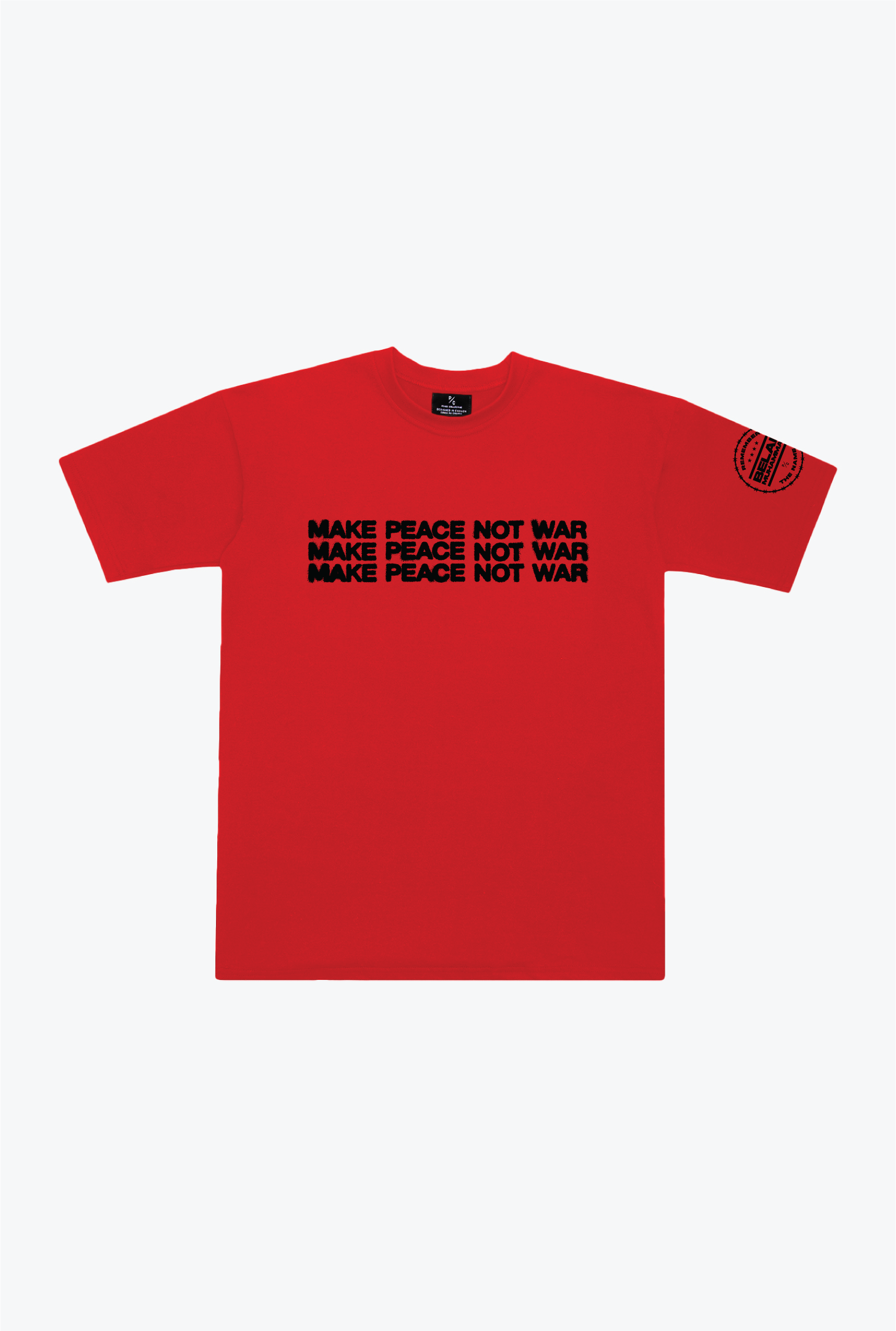 P/C x Belal Muhammad "Make Peace Not War" Heavyweight T-Shirt - Red