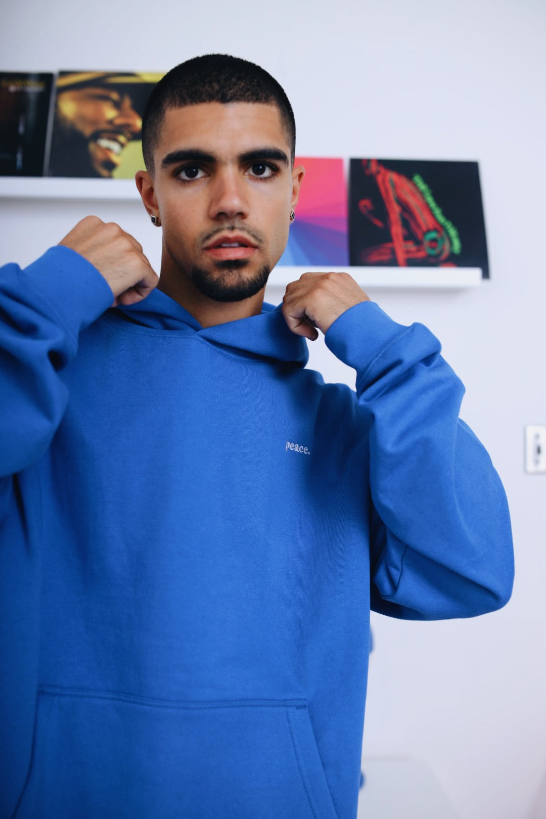 Peace Basics Heavyweight Hoodie - Strong Blue