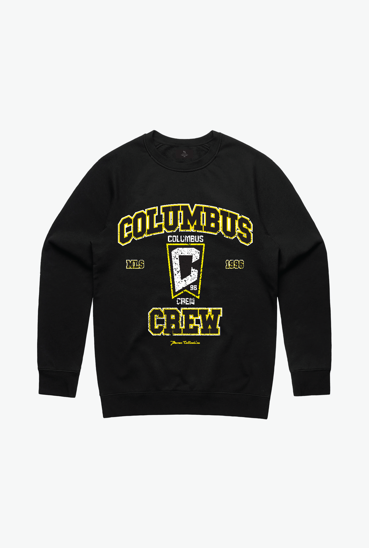 T-shirt ras du cou délavé vintage Columbus Crew - Noir