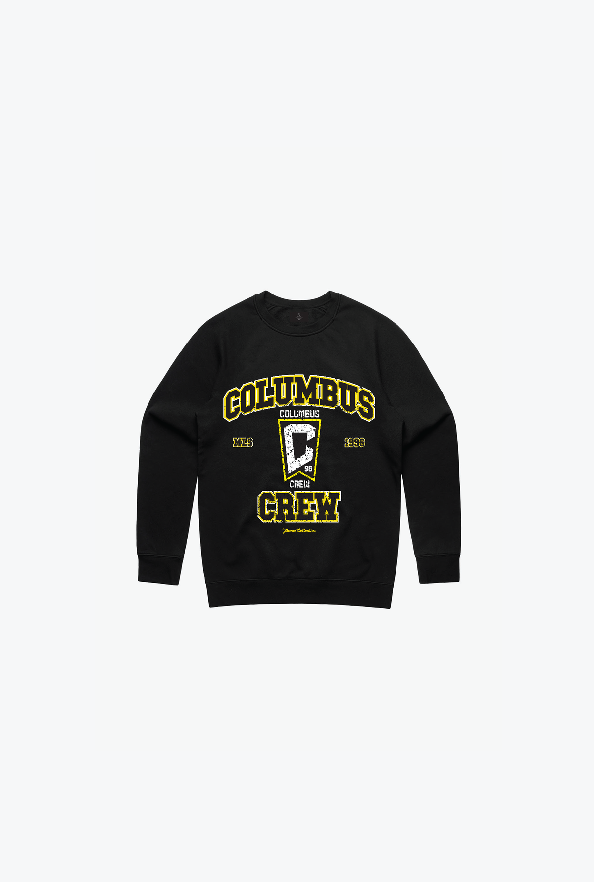 Columbus Crew Vintage Washed Rundhalspullover für Kinder - Schwarz