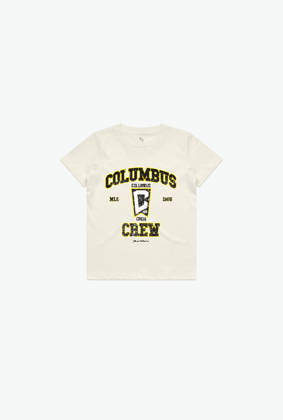 T-shirt délavé vintage Columbus Crew pour enfant - Ivoire