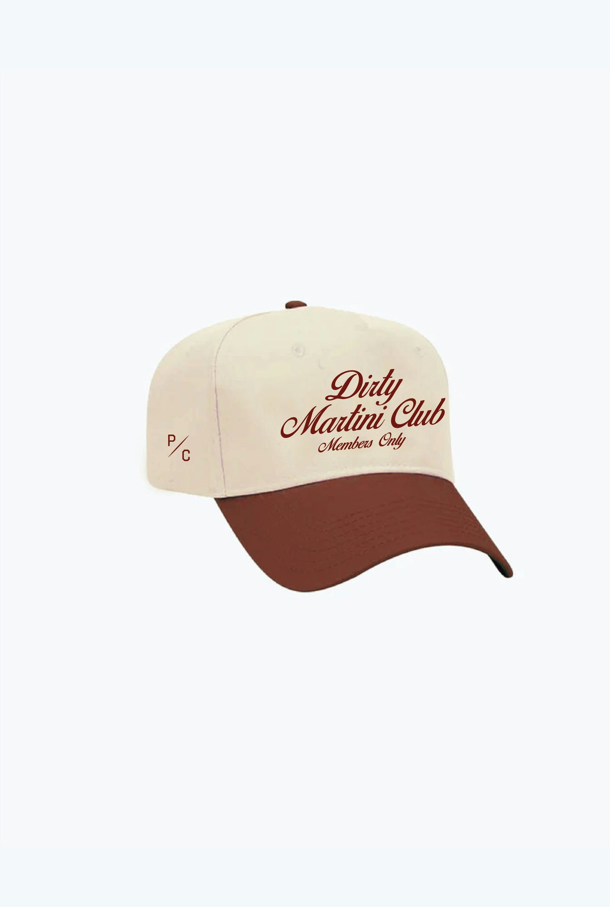 Dirty Martini Club A-Frame Cap - Maroon / Ivory