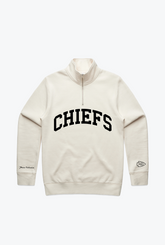 Kansas City Chiefs Collegiate Quarter Zip - Ivory