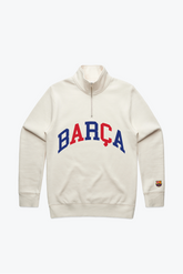 FC Barcelona Collegiate Quarter Zip - Ivory