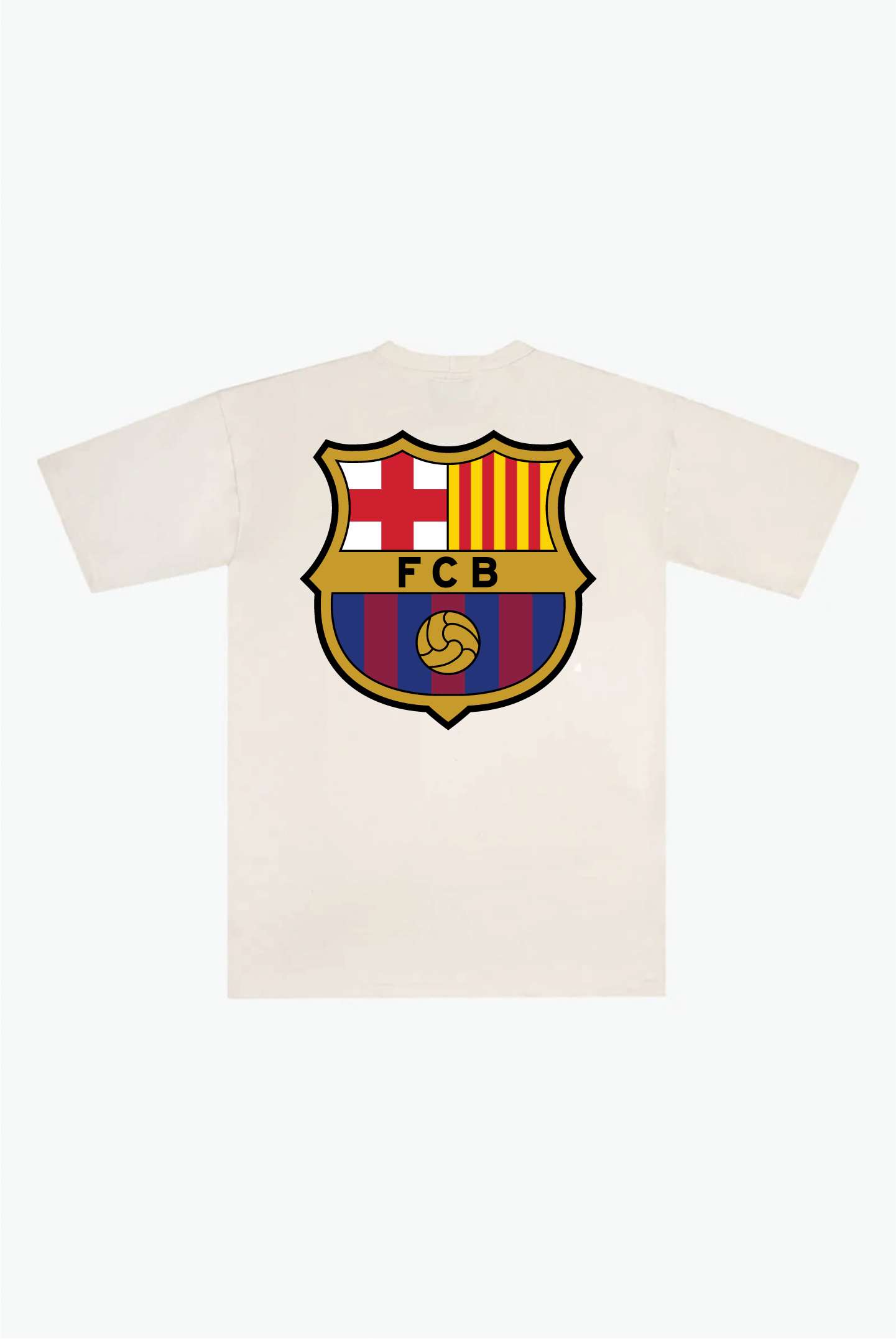 T-shirt épais FC Barcelone - Ivoire