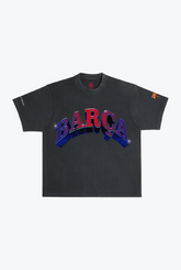 FC Barcelona Garment Dyed Heavyweight T-Shirt - Black