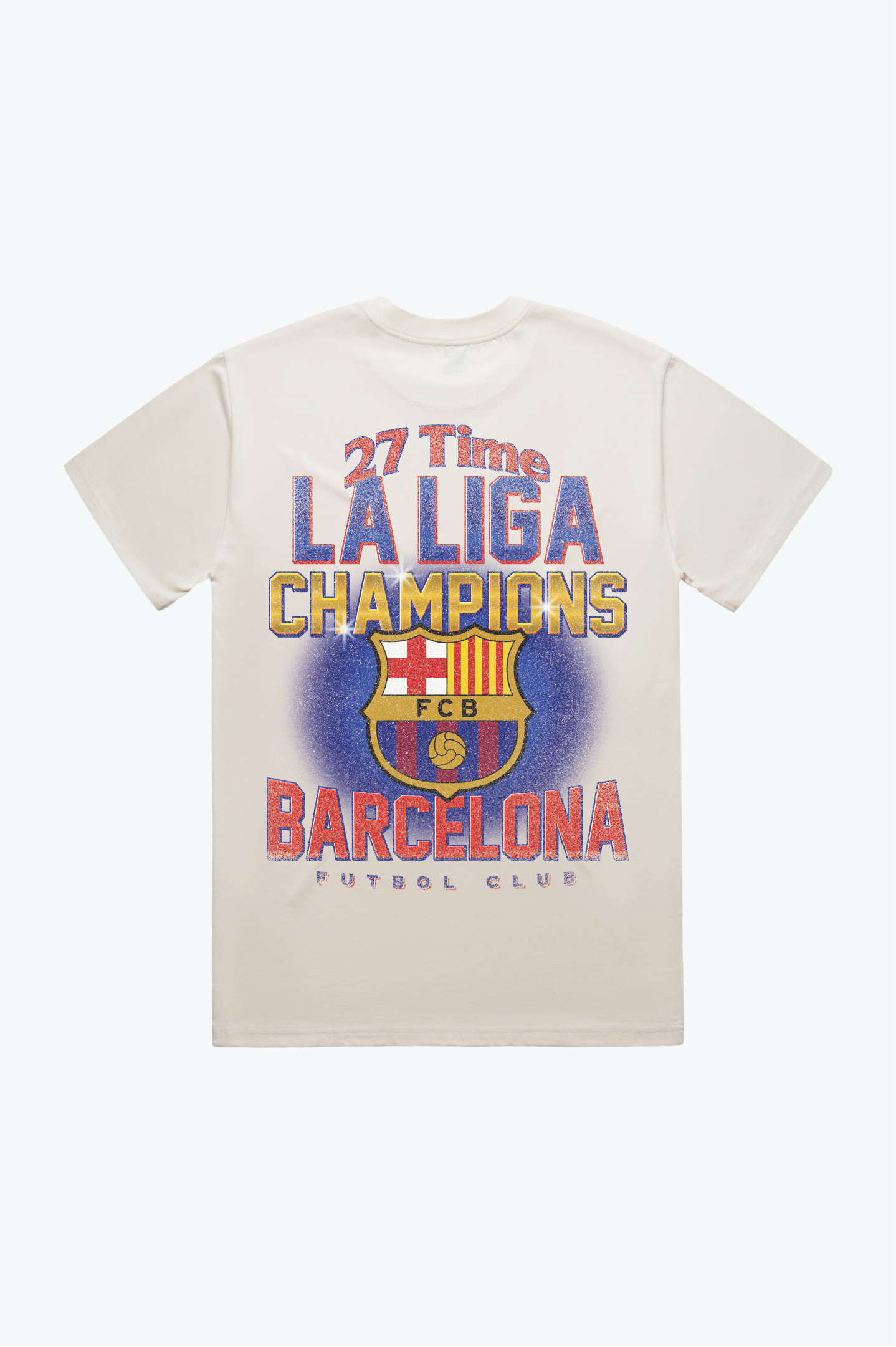 T-shirt Champion du FC Barcelone - Ivoire