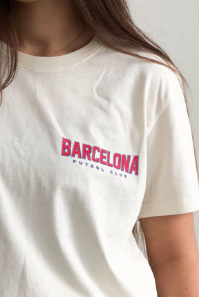 T-shirt Champion du FC Barcelone - Ivoire