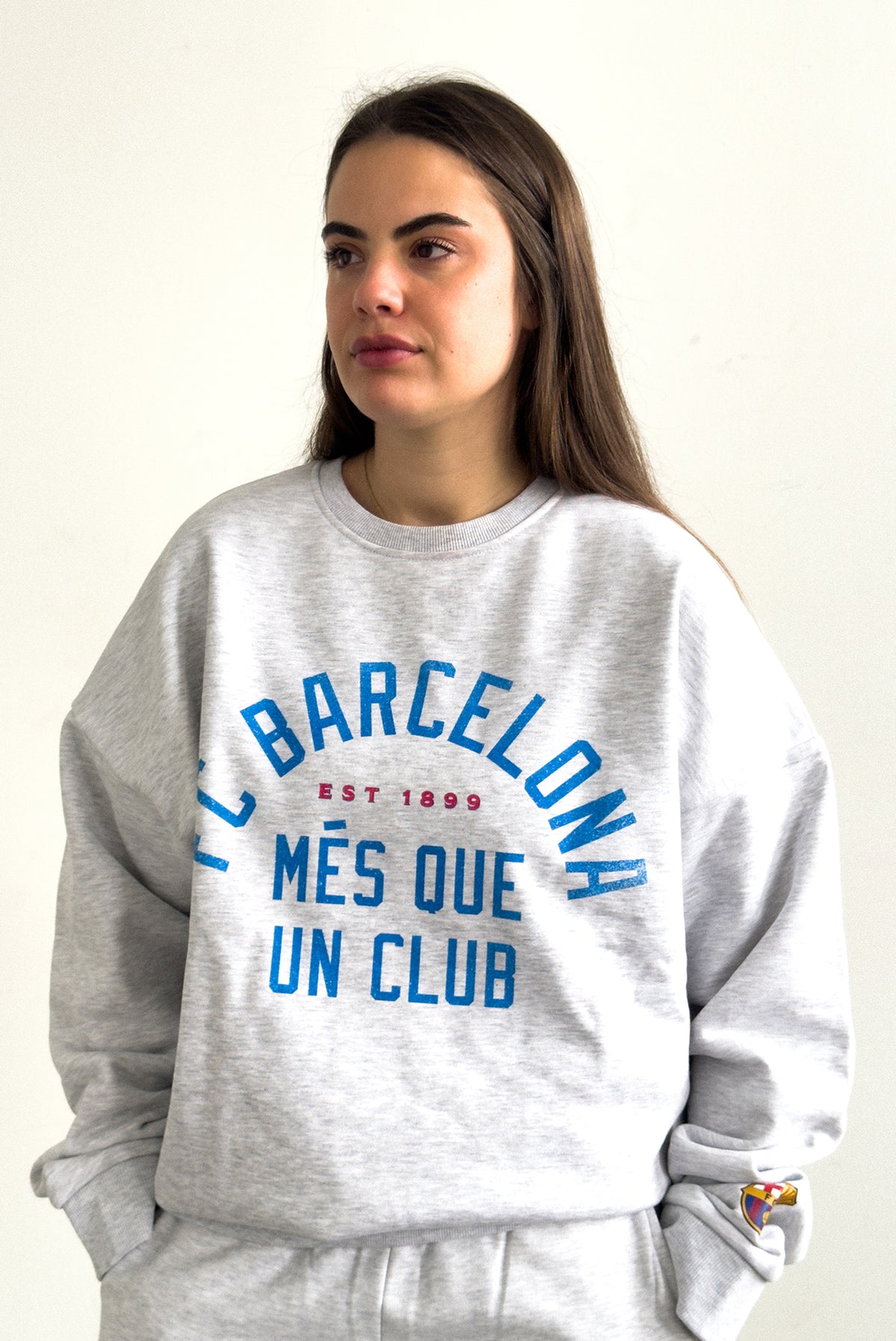 Sweat à capuche FC Barcelona SuperHeavy™️ - Cendre