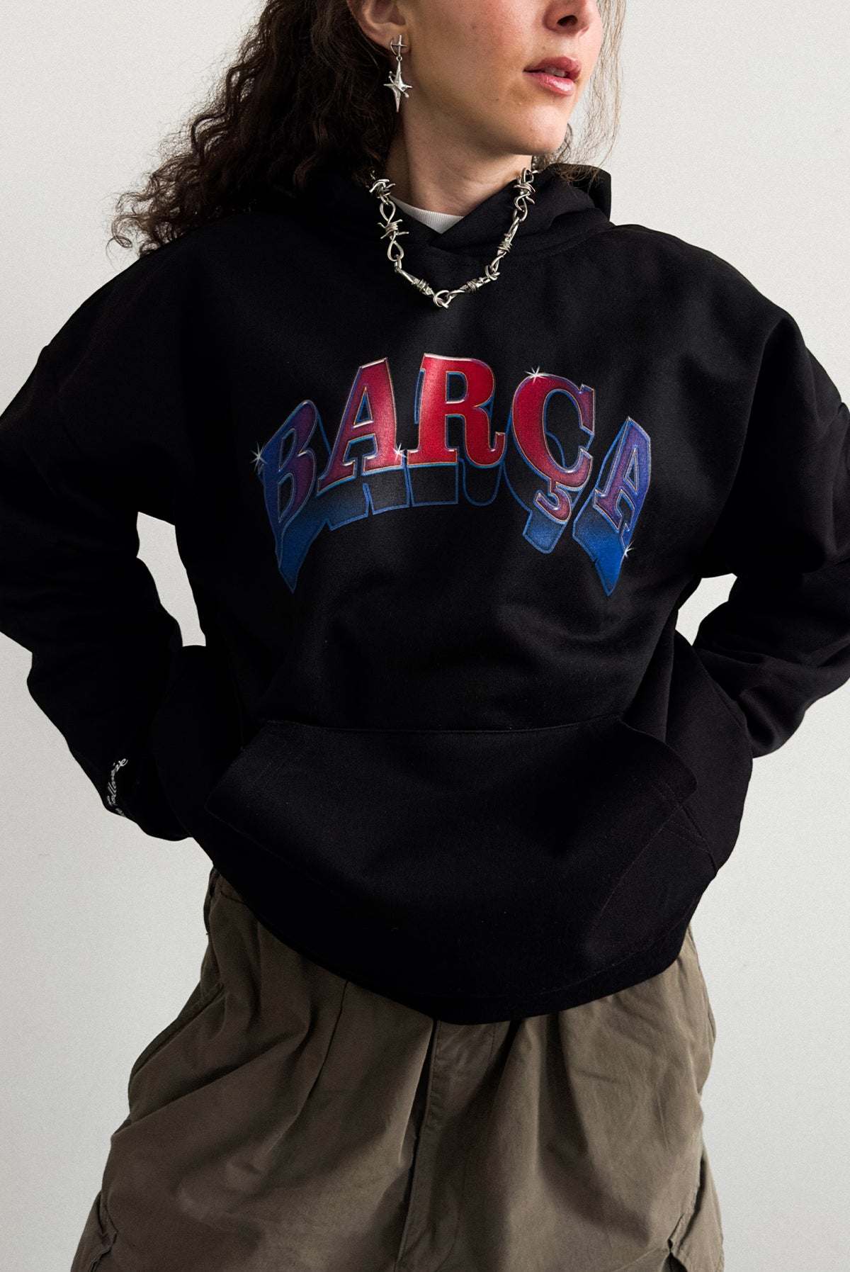 Sweat à capuche FC Barcelone SuperHeavy™️ - Noir