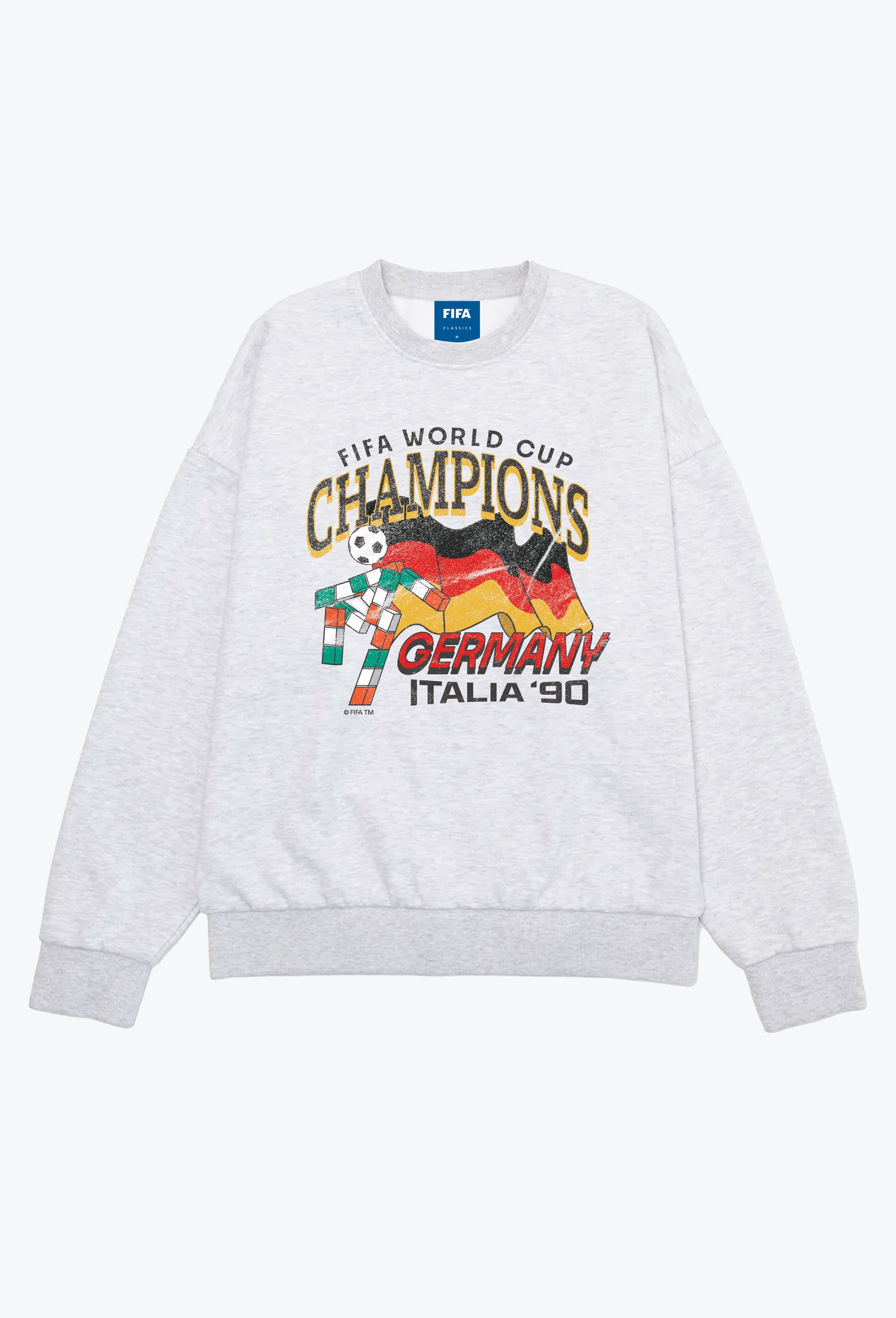 FIFA Germany '90 World Cup Champions Heavyweight Crewneck - Ash