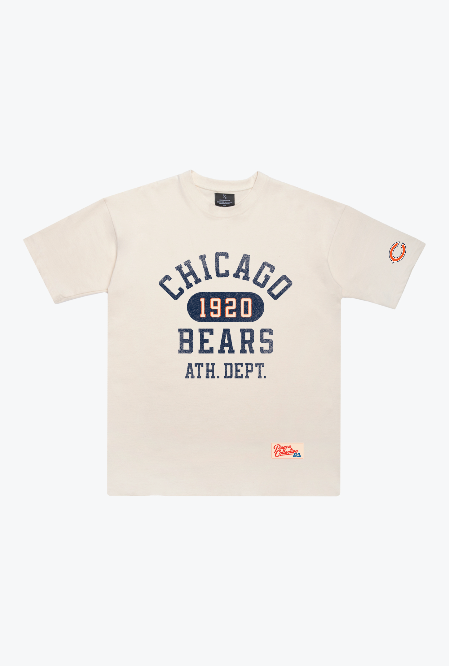 Chicago Bears Athletic Club Heavyweight T-Shirt - Ivory