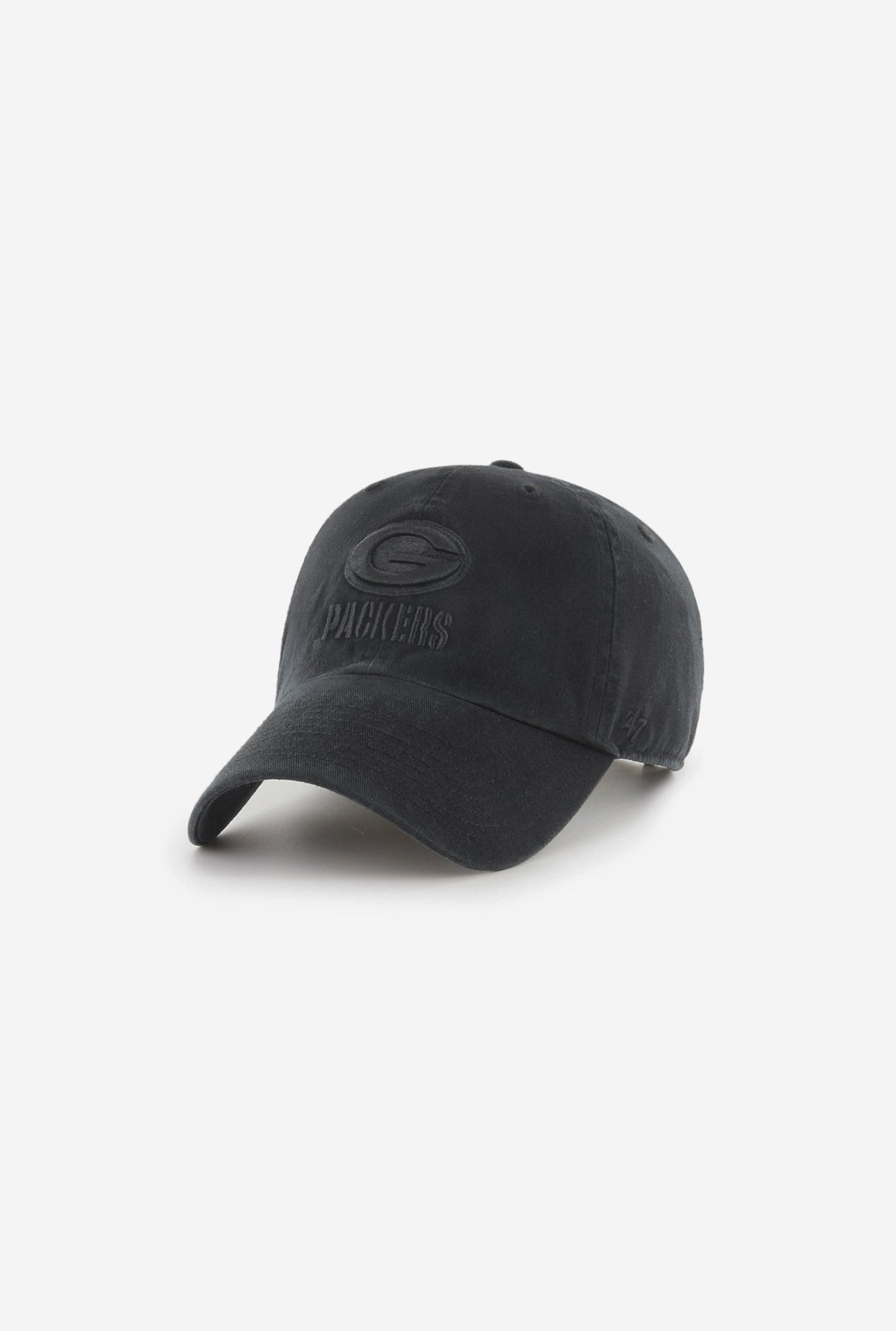 Green Bay Packers Clean Up Cap - Black/ Black