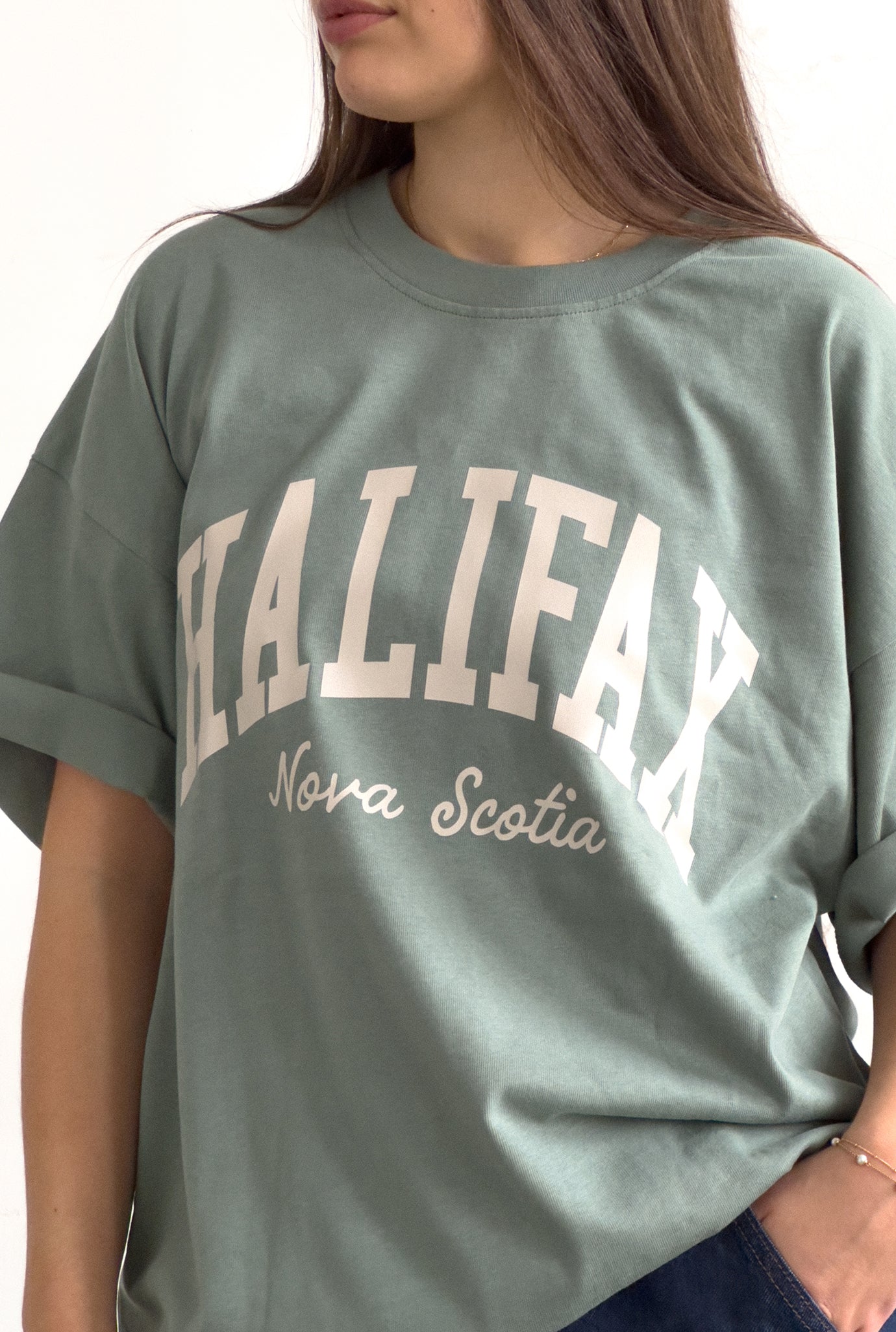 Halifax Tourist Heavyweight Garment Dyed T-Shirt - Eucalyptus