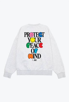 P/C x Smiley Peace of Mind Heavyweight Crewneck - Ash