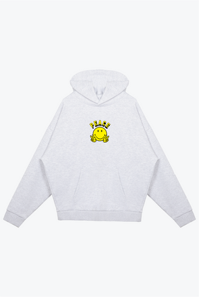 P/C x Smiley Peace Sign Heavyweight Hoodie - Ash