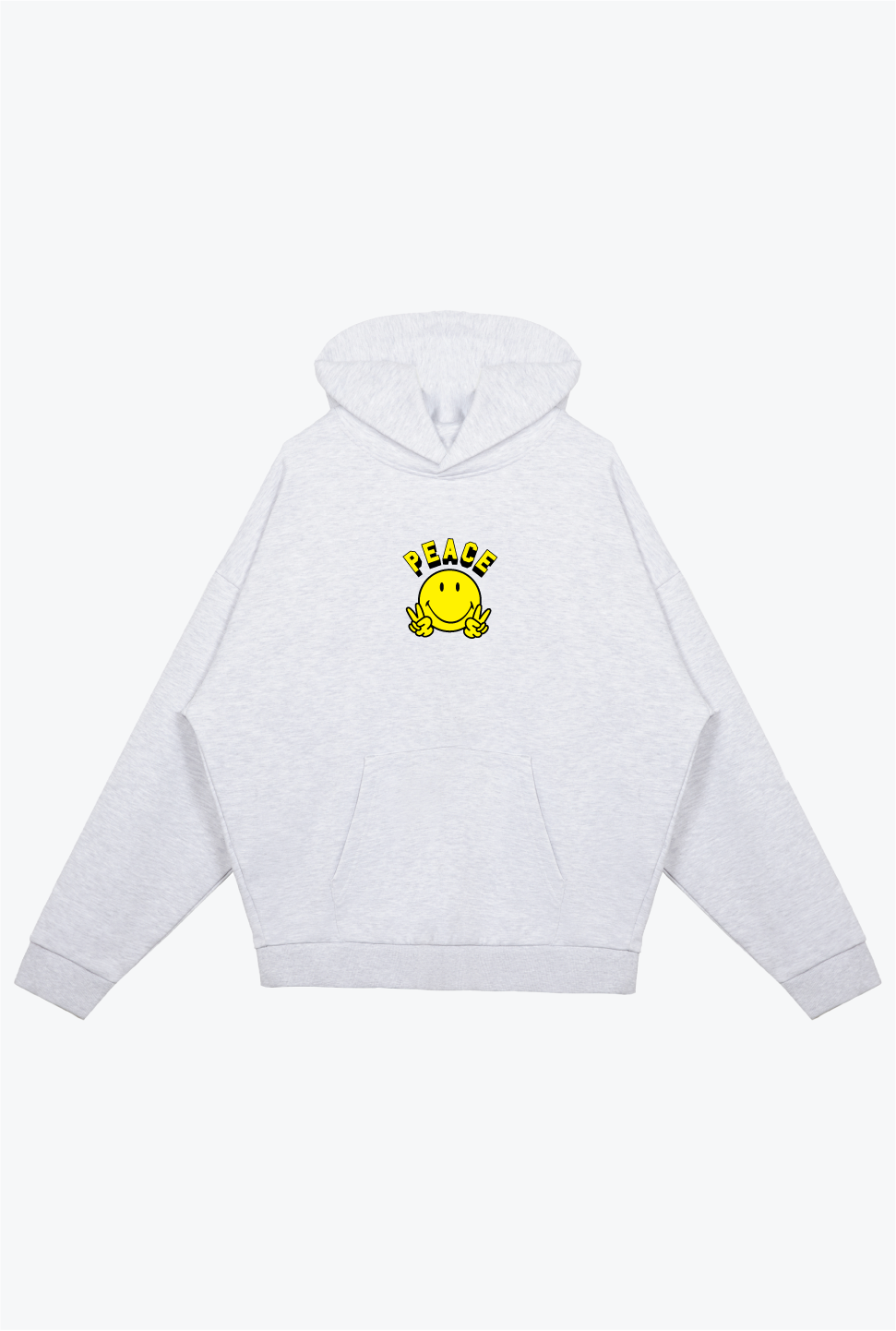 P/C x Smiley Peace Sign Heavyweight Hoodie - Ash