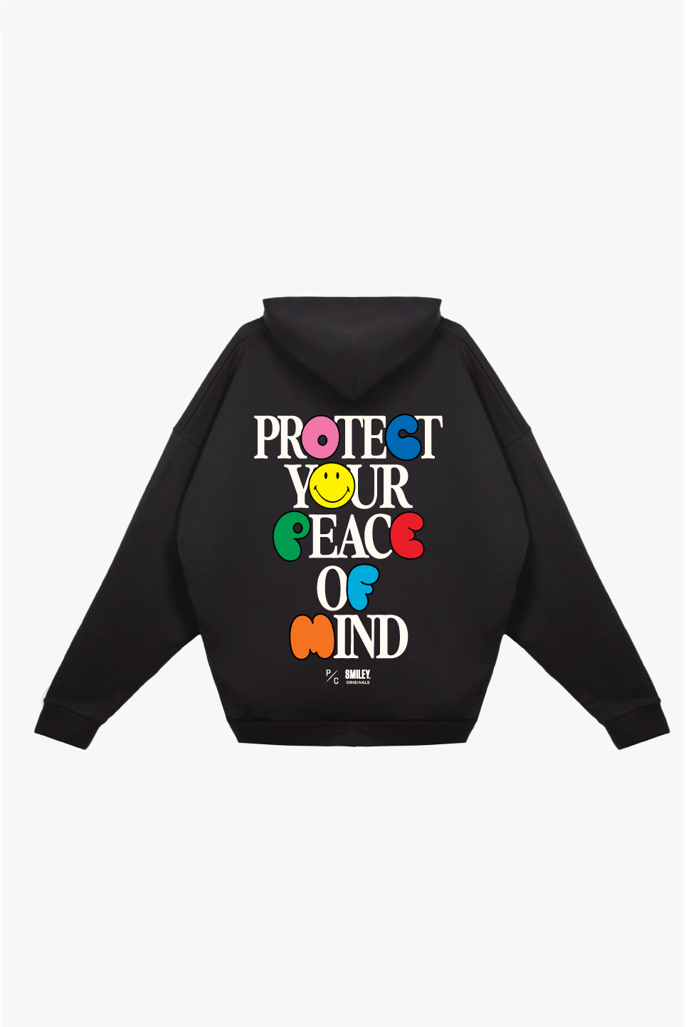 P/C x Smiley Peace of Mind Heavyweight Hoodie - Black