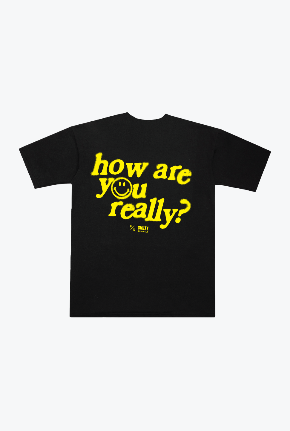 P/C x Smiley How Are You Really Heavyweight T-Shirt - Black