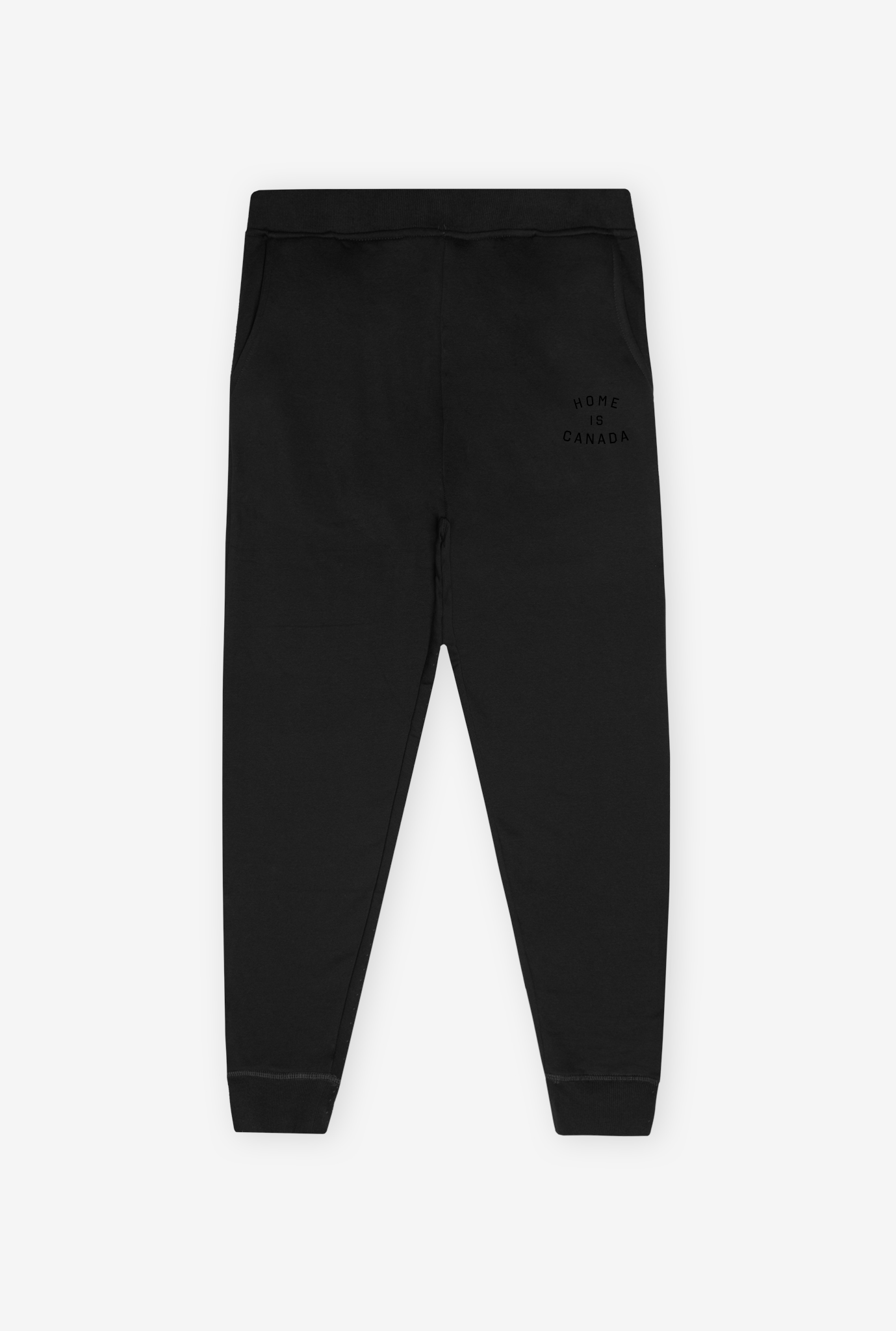 Home is Canada Crecent Tonal Jogger - Black