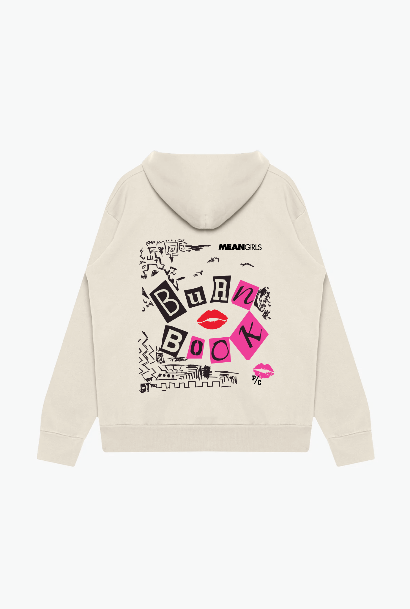 P/C x Mean Girls Burn Book Heavyweight Hoodie - Ivory