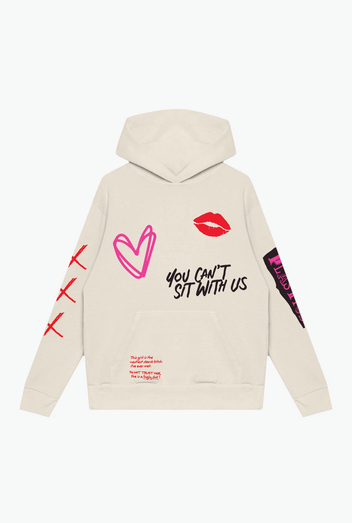 P/C x Mean Girls Burn Book Heavyweight Hoodie - Ivory