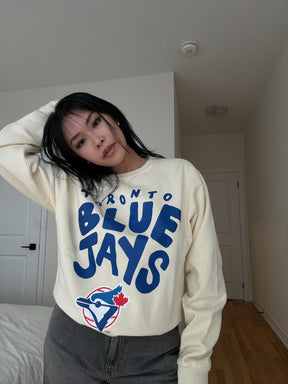 Toronto Blue Jays Bubble Crewneck - Ivory