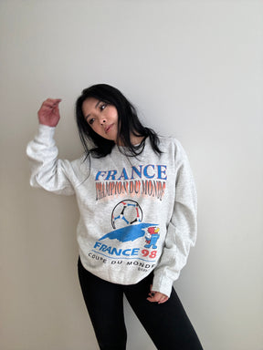 FIFA France '98 World Cup Champions Heavyweight Crewneck - Ash