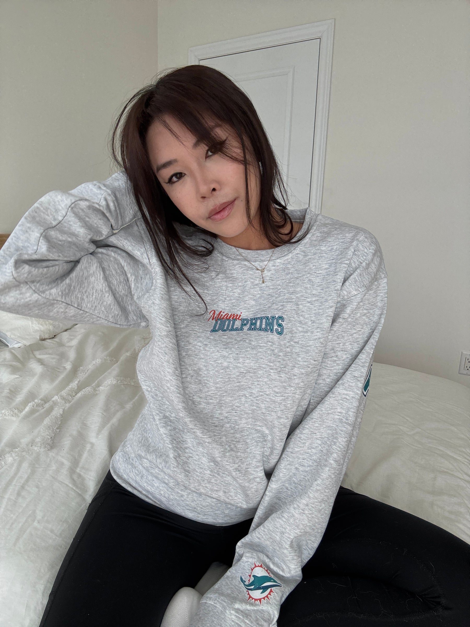 Miami Dolphins Spirit Crewneck - Ash