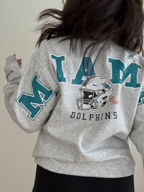 Miami Dolphins Spirit Crewneck - Ash