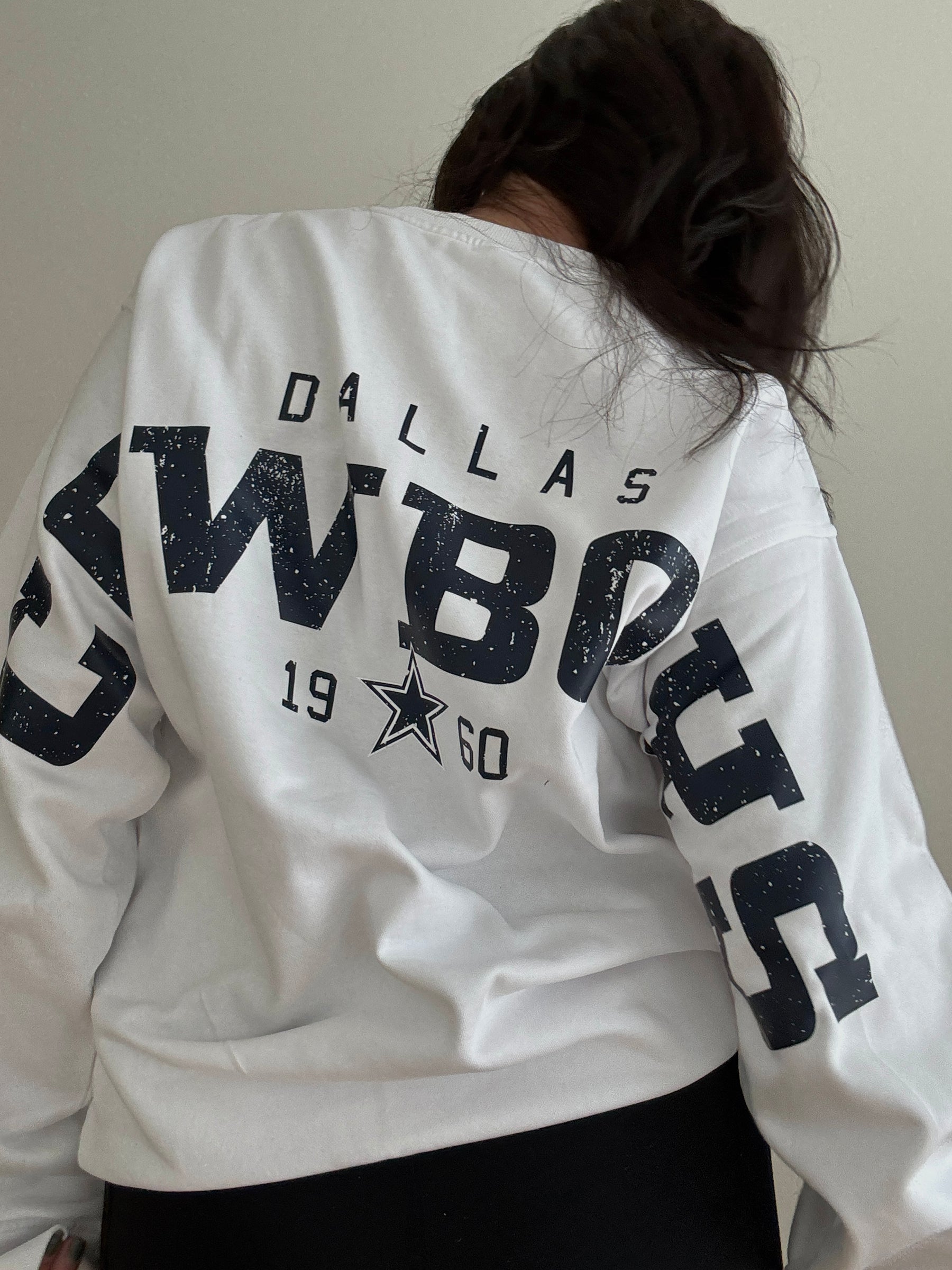 Dallas Cowboys Spirit Crewneck - White