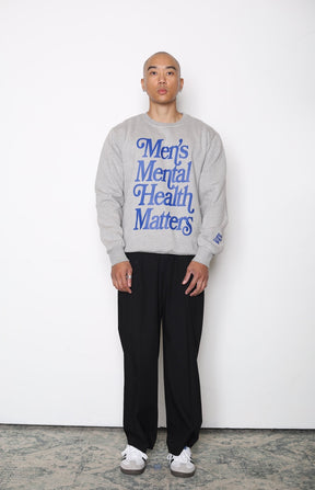 Men's Mental Health Heavyweight Crewneck - Grey