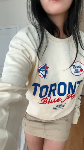 Toronto Blue Jays Cheer Crewneck - Ivory