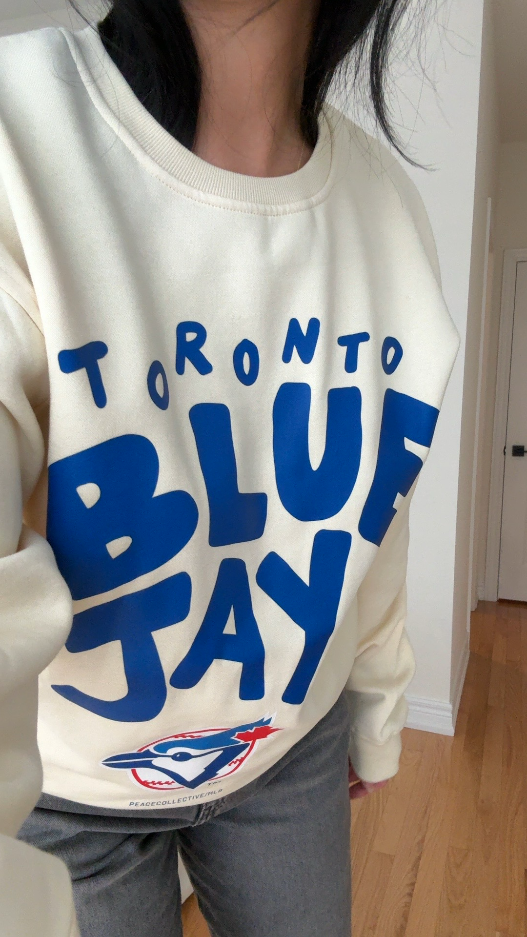 Toronto Blue Jays Bubble Crewneck - Ivory