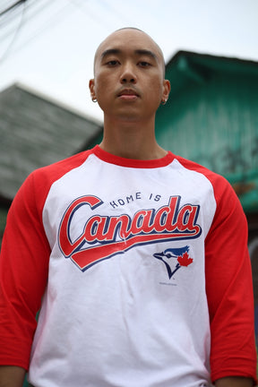 TBJ Canada Day Raglan T-Shirt - Red/Ivory