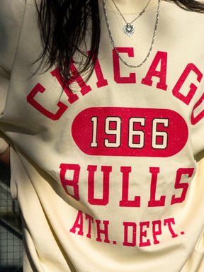 Chicago Bulls Athletic Club Heavyweight T-Shirt - Ivory