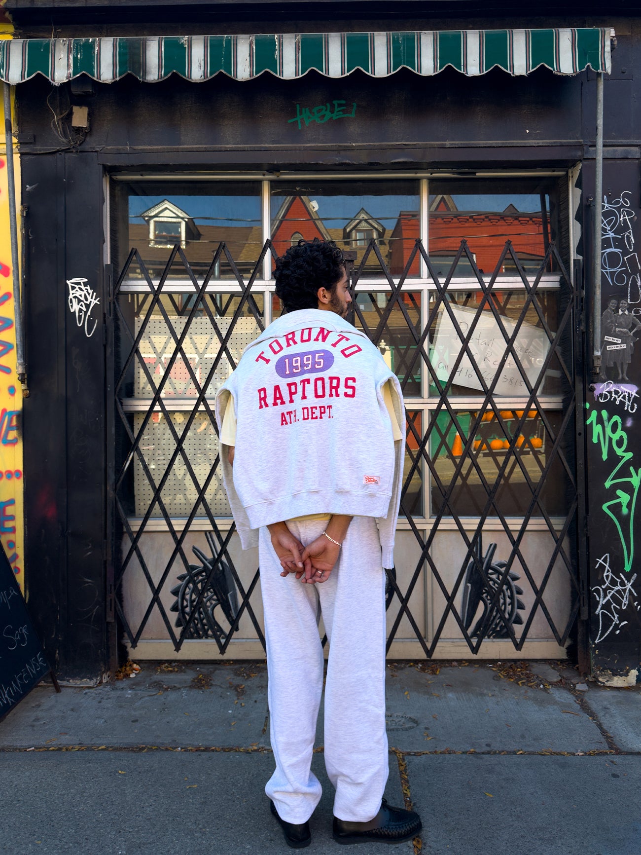 Toronto Raptors Athletic Club Heavyweight Crewneck - Ash