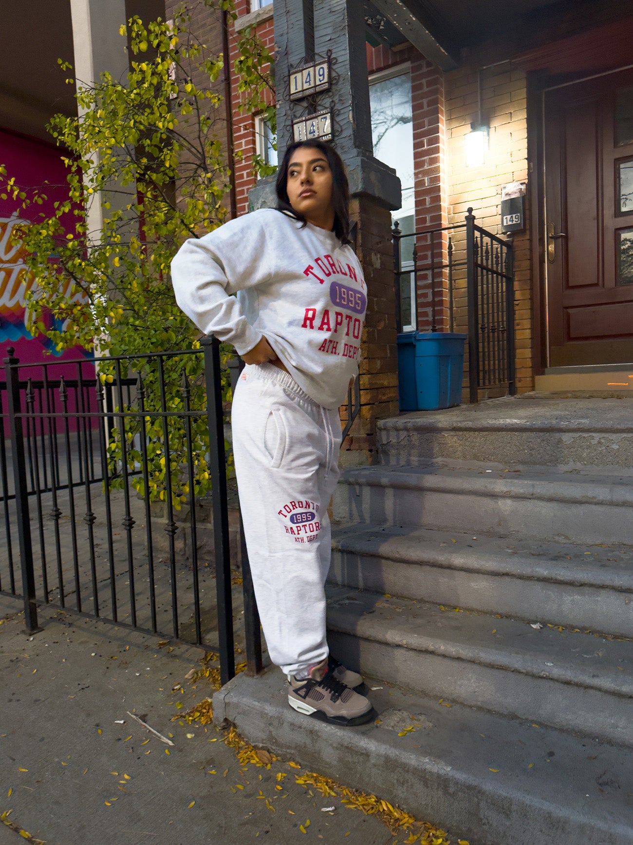 Pantalon de jogging poids lourd Athletic Club des Toronto Raptors - Cendre