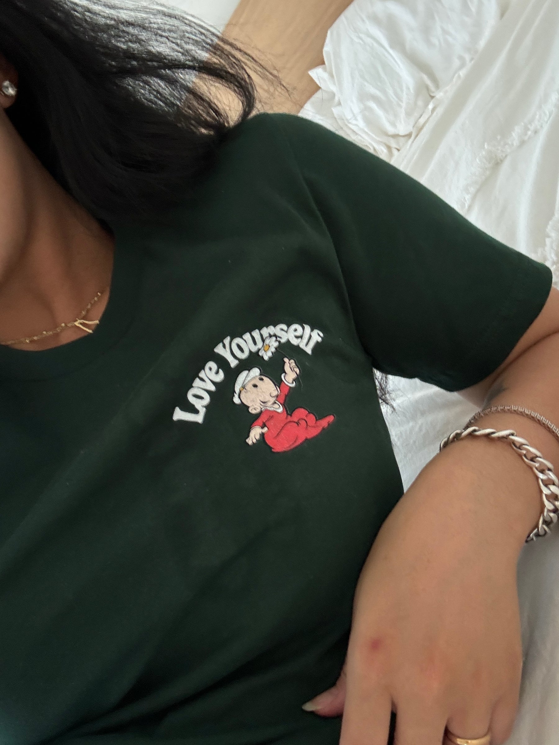 P/C x Popeye Love Yourself T-Shirt - Forest Green